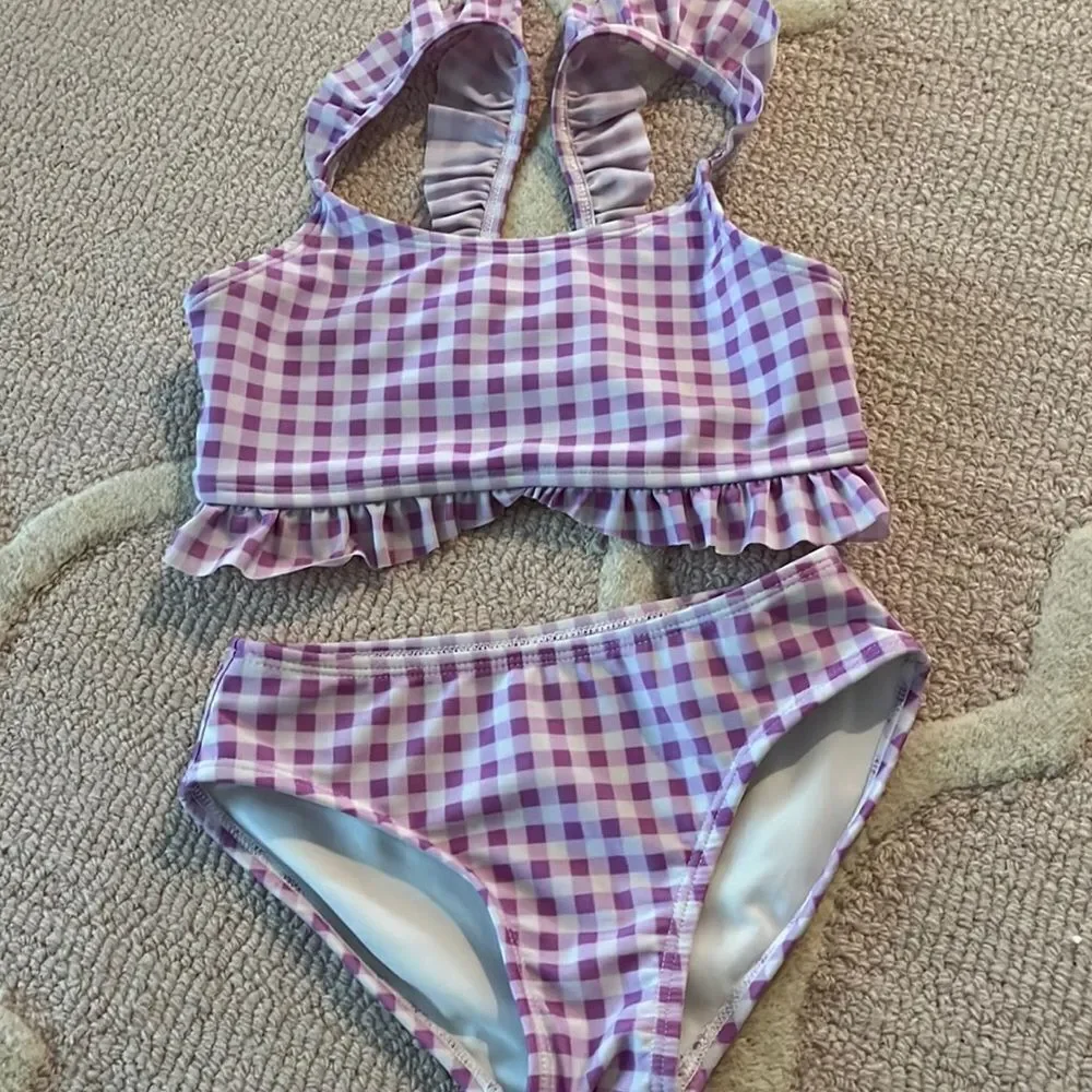 Purple ruffle bikini set size 6/6x